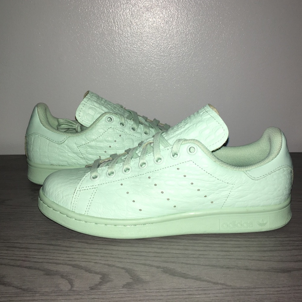 RARE Adidas Stan Smith Reptile Mint/Green Sz 8.5 - Picture 5 of 11